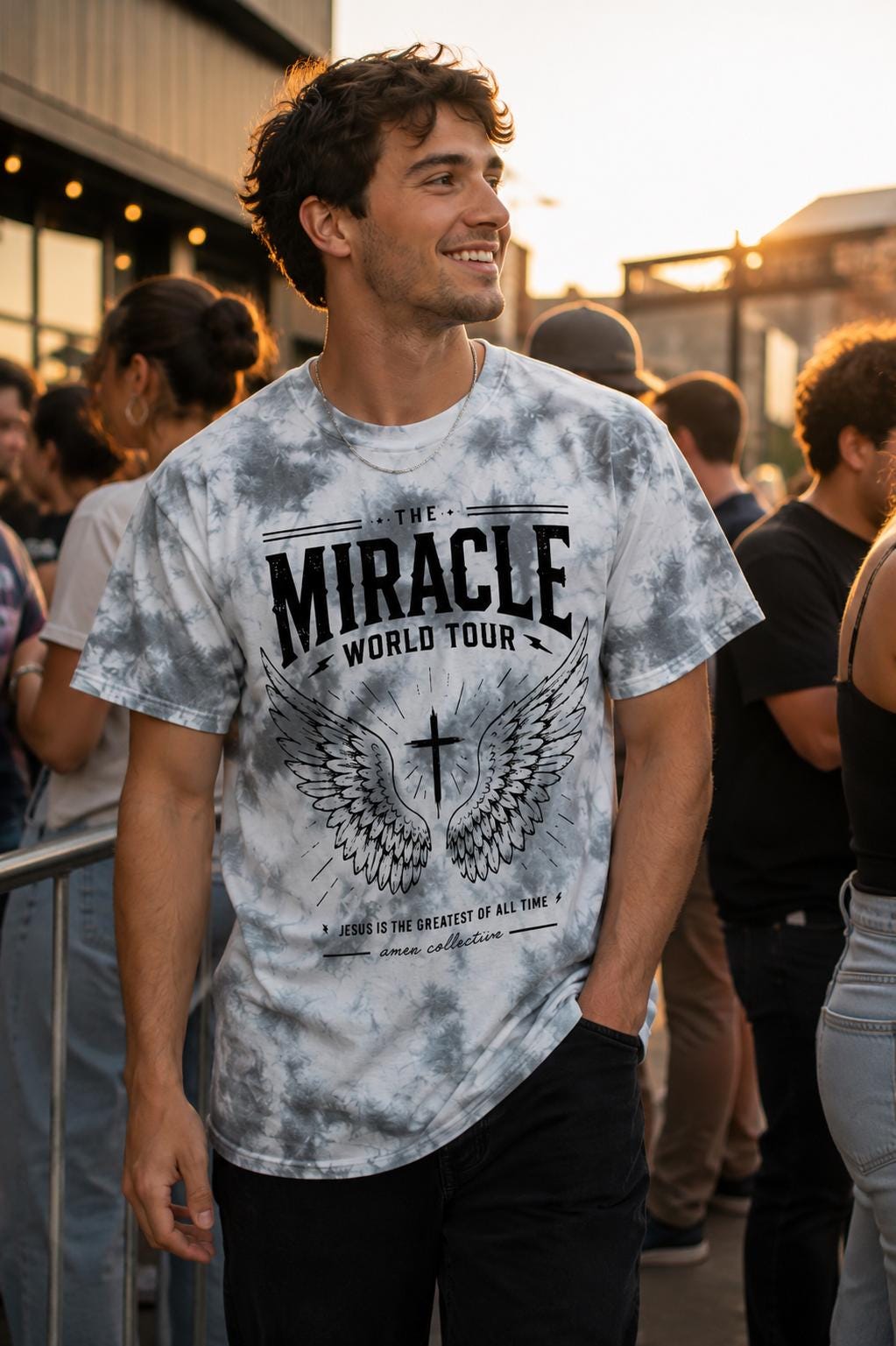 Miracle World Tour Christian Tie Dye T-Shirt