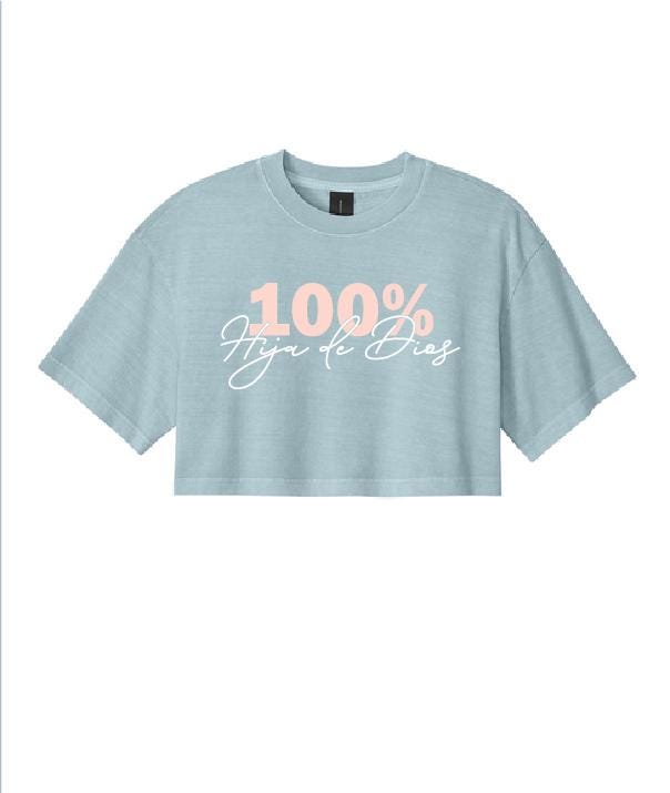100% Hija de Dios Women's Crop Tee