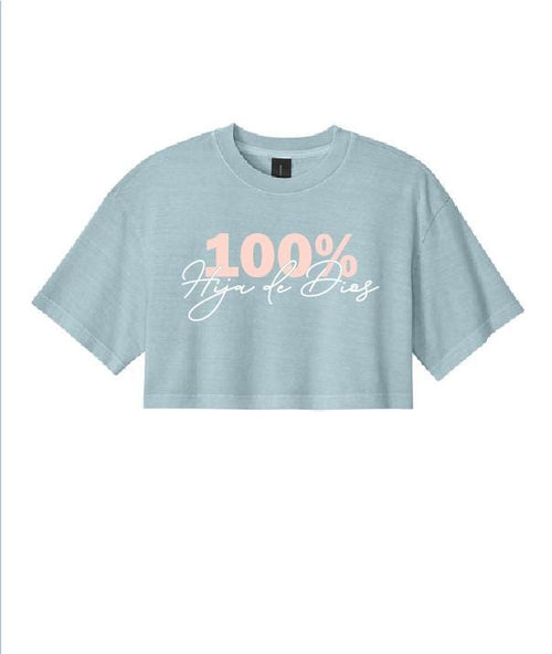 100% Hija de Dios Women's Crop Tee
