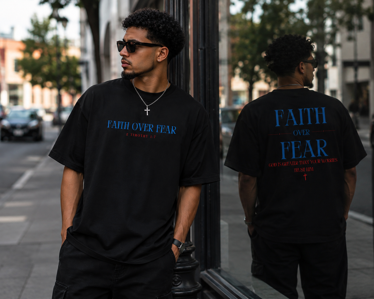Faith Over Fear Oversized Tee