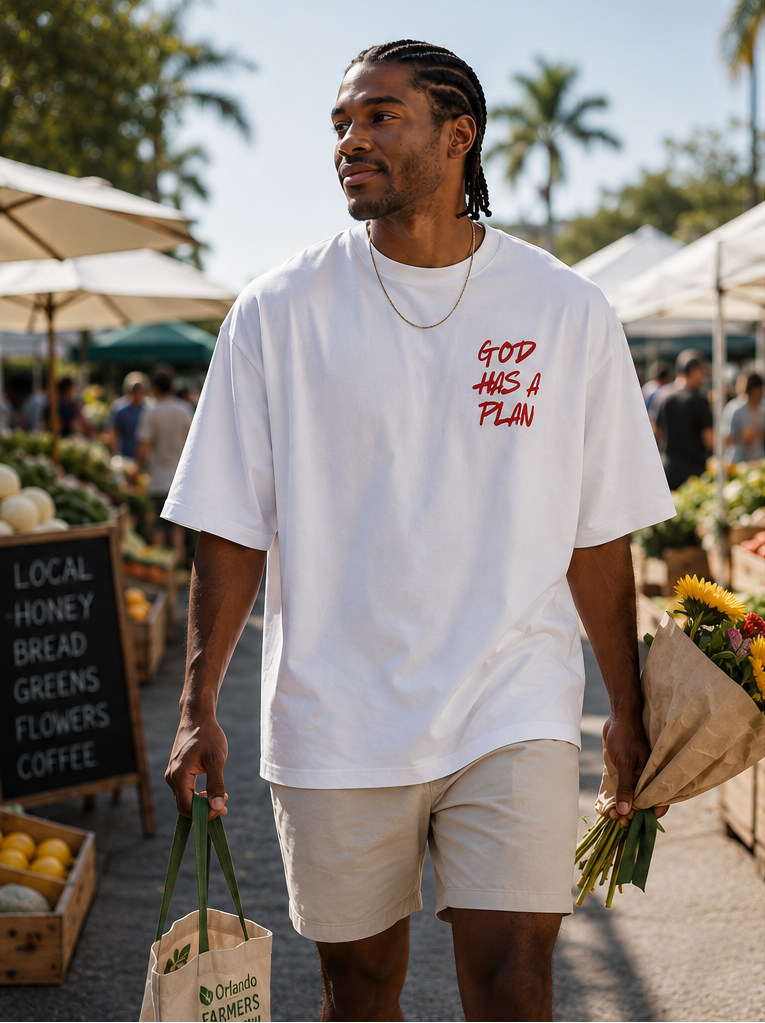 God Has a Plan Shirt Oversized Tee