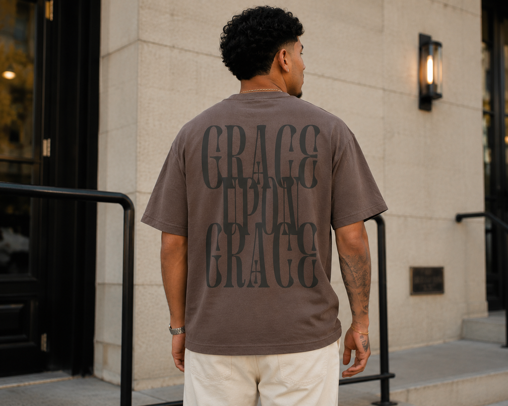 Grace Upon Grace - John 1:16 Christian Oversized Tee