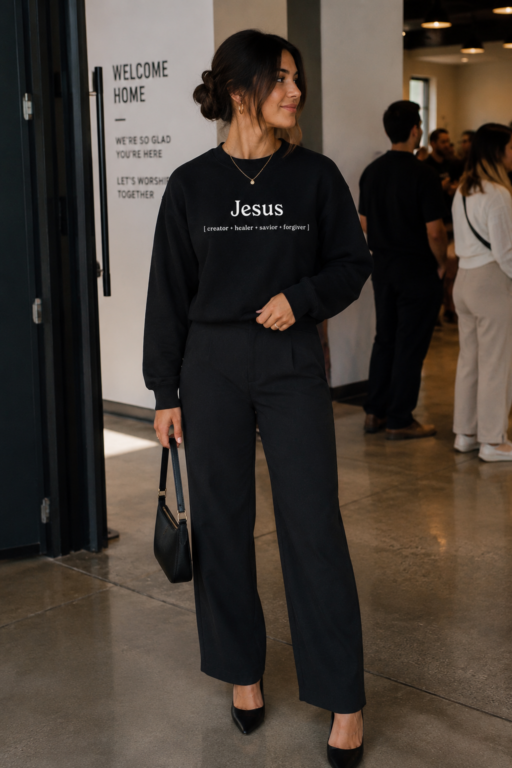 Jesus Creator Healer Savior Forgiver Crewneck