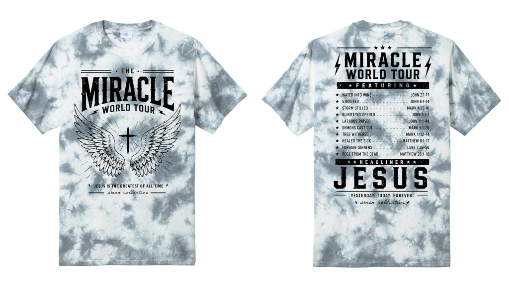 Miracle World Tour Christian Tie Dye T-Shirt
