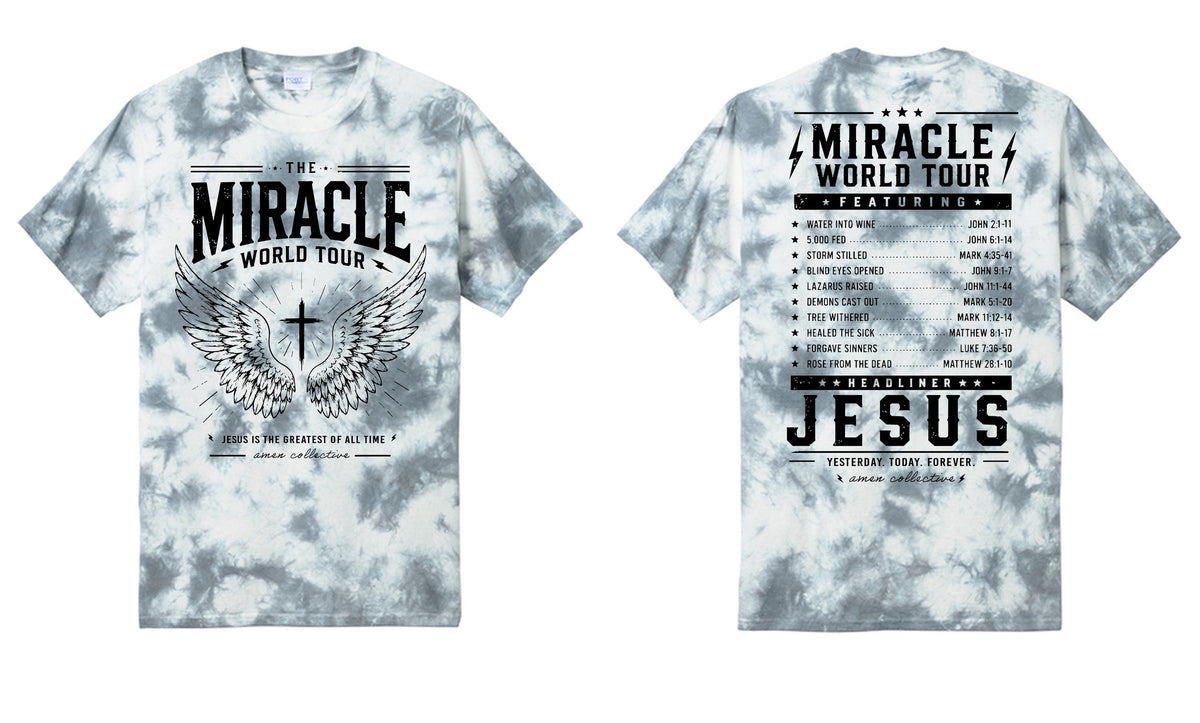 Miracle World Tour Christian Tie Dye T-Shirt