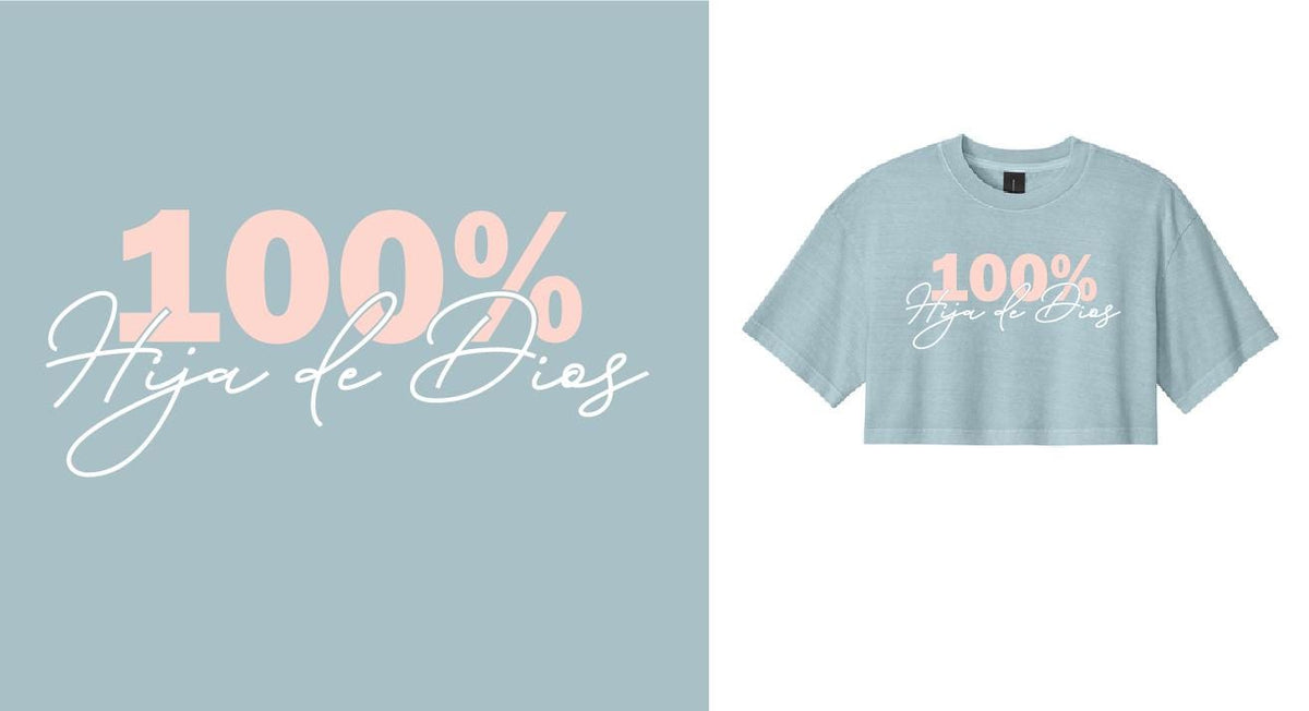 100% Hija de Dios Women's Crop Tee